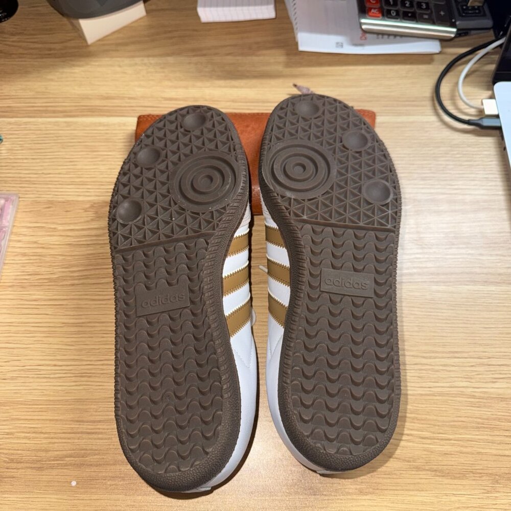 Adidas Originals Samba Og Cloud White Brown Desert - Size 9 - Picture 5 of 6